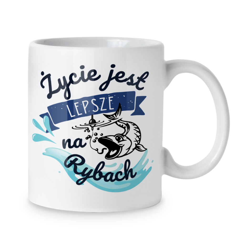 Kubek Życie jest lepsze na rybach