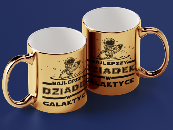 Kubek Złoty Najlepszy dziadek w galaktyce - obrazek 2