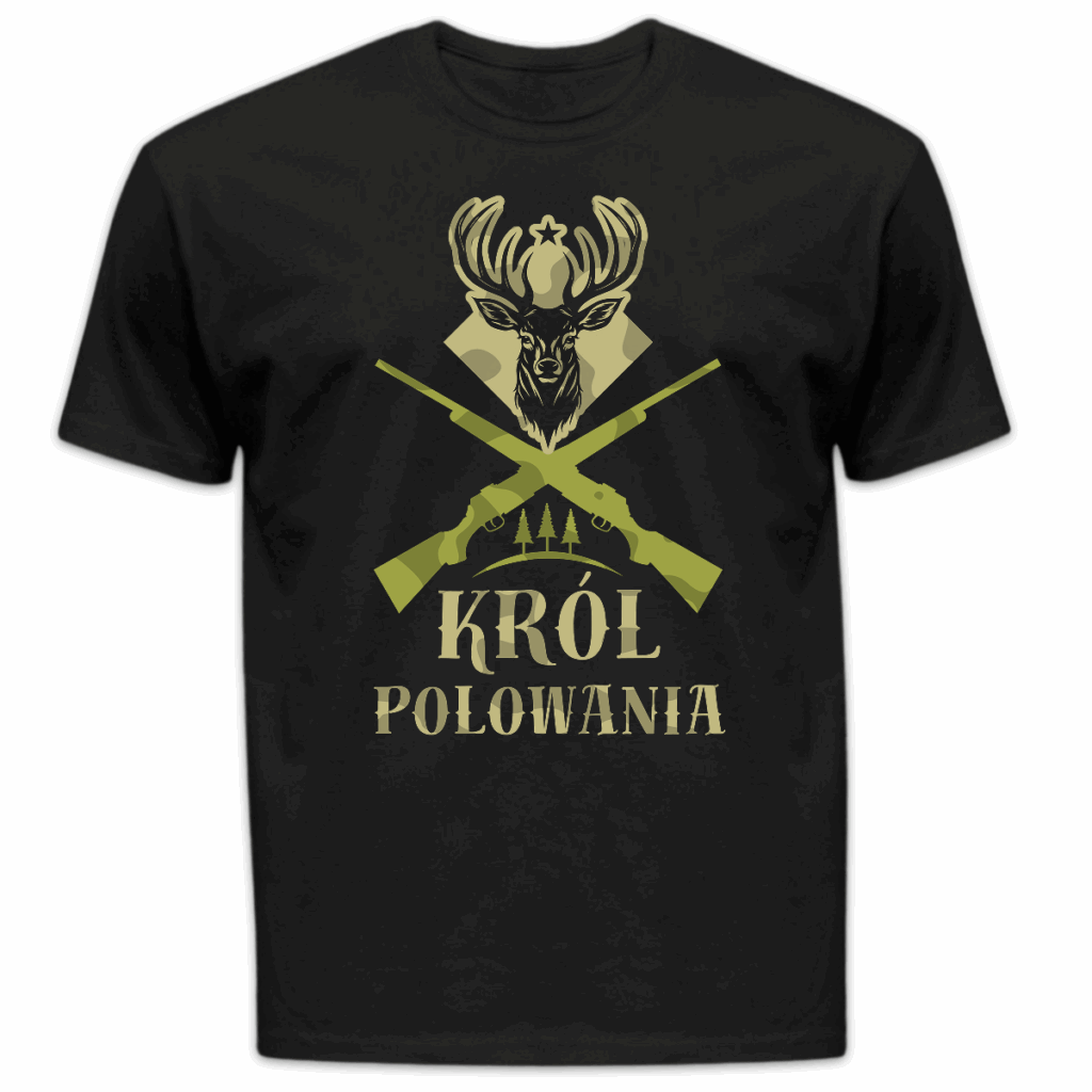 Koszulka męska Król polowania czarna