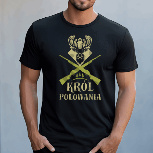Koszulka męska Król polowania czarna - obrazek 2