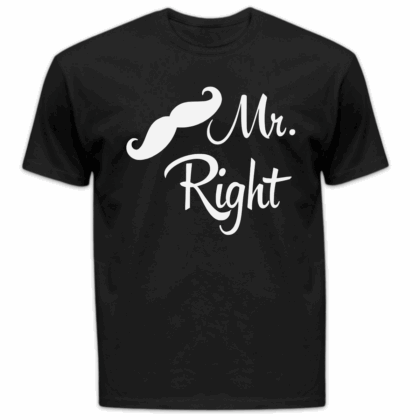 Koszulka męska Mr right czarna