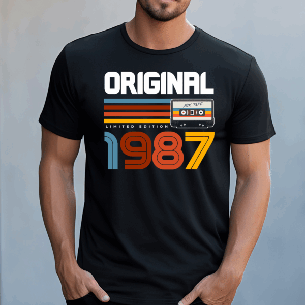 Koszulka męska Original limited edition + rok czarna - obrazek 2