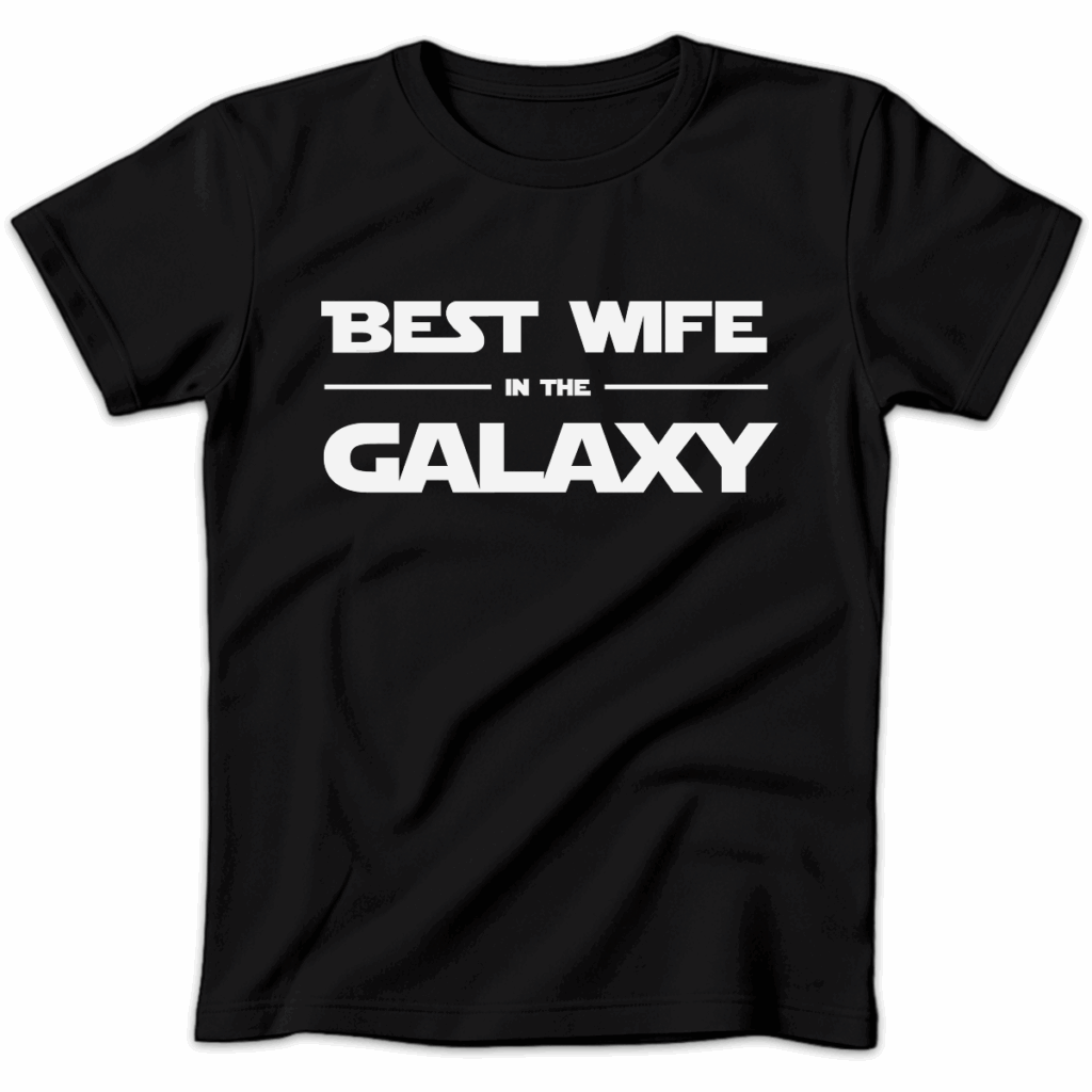 Koszulka damska Best wife in the galaxy czarna