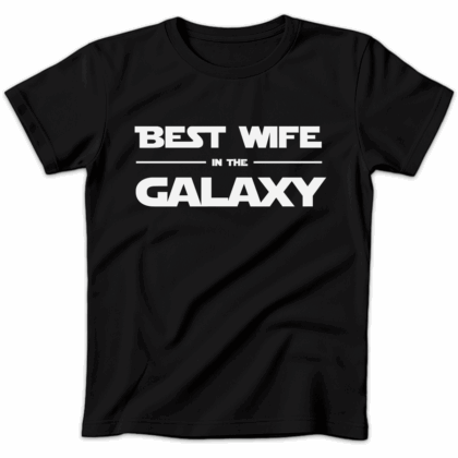 Koszulka damska Best wife in the galaxy czarna