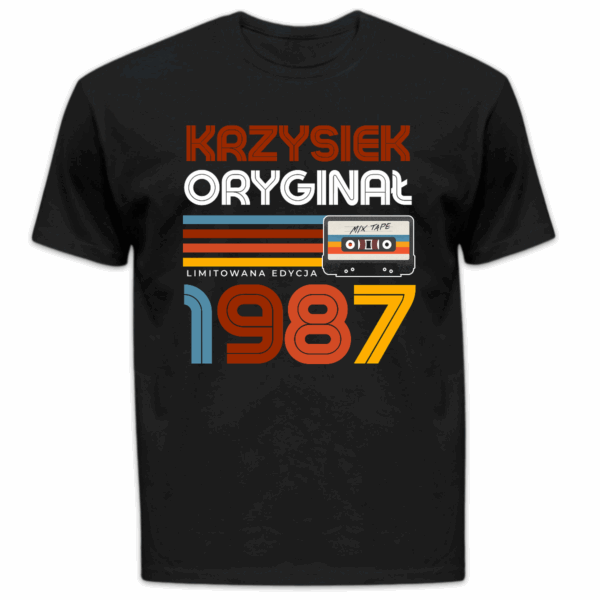 Koszulka męska Oryginał limitowana edycja + rok + imię czarna