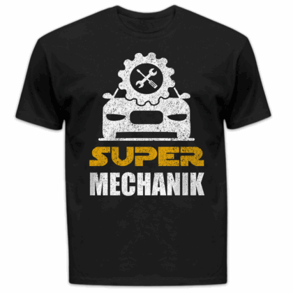 Koszulka męska Super mechanik czarna