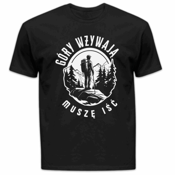 Koszulka męska Góry wzywają muszę iść czarna