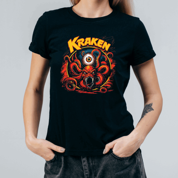 Koszulka damska Kraken czarna - obrazek 2