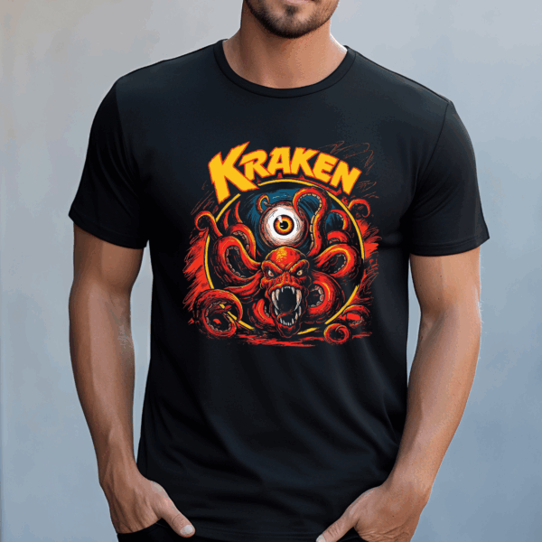 Koszulka męska Kraken czarna - obrazek 2