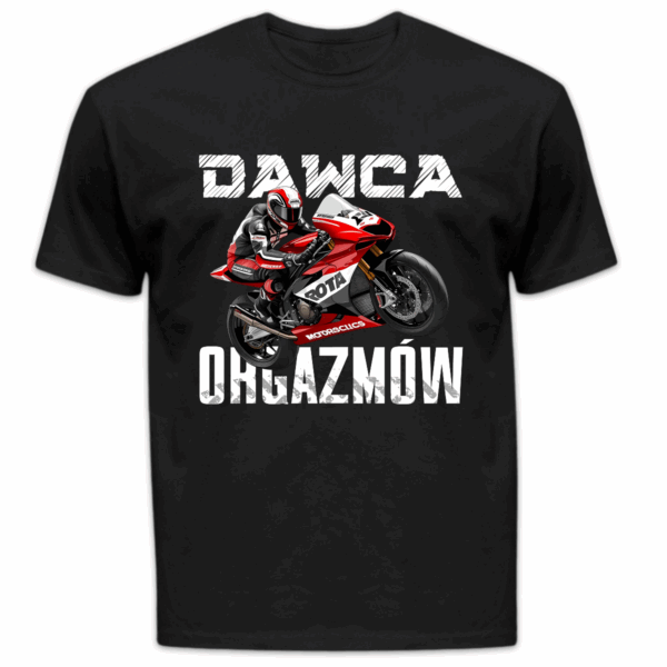 Koszulka męska Dawca orgazmów czarna