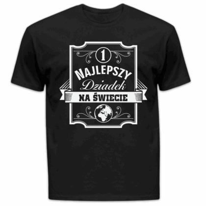 Koszulka męska Najlepszy dziadek na świecie czarna