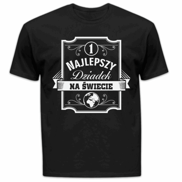 Koszulka męska Najlepszy dziadek na świecie czarna