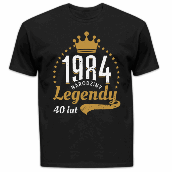 Koszulka męska Narodziny legendy + rok i wiek czarna