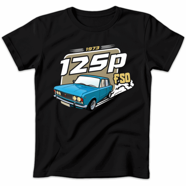 Koszulka damska Fiat 125p czarna