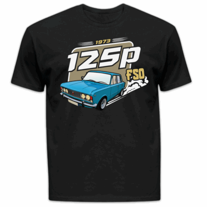 Koszulka męska Fiat 125p czarna