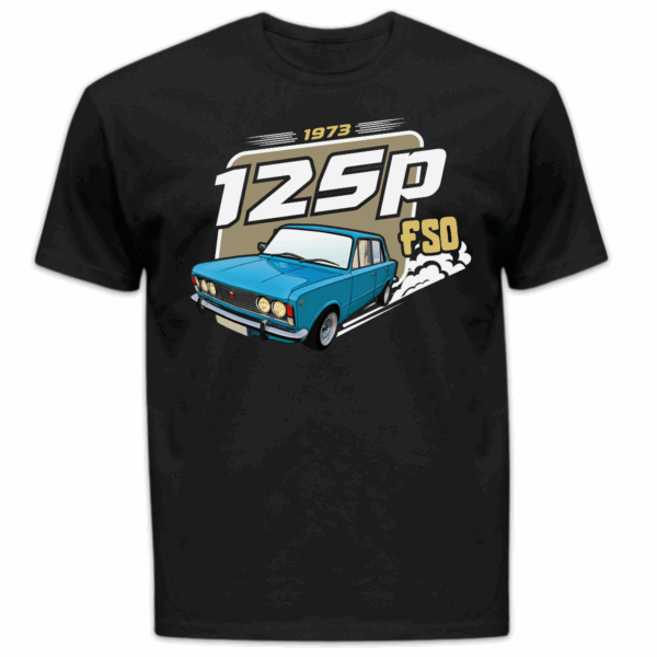 Koszulka męska Fiat 125p czarna