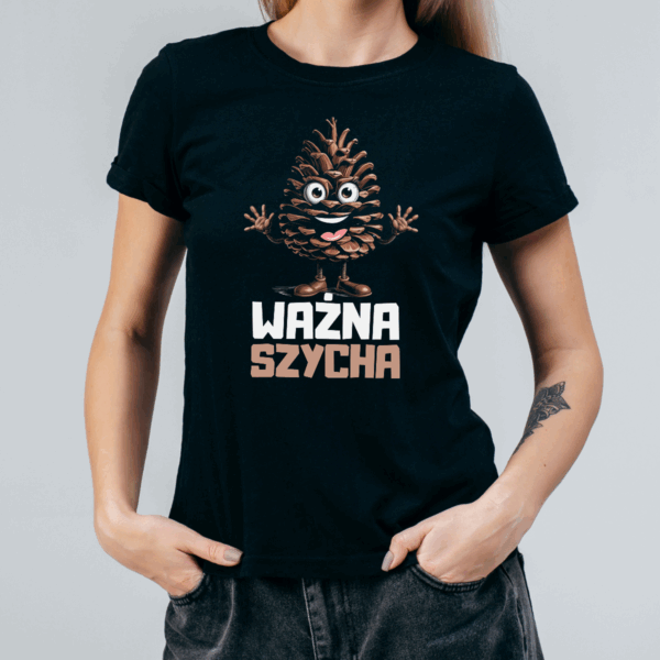 Koszulka damska Ważna szycha czarna - obrazek 2