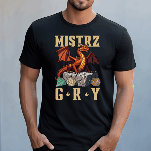 Koszulka męska Mistrz gry czarna - obrazek 2