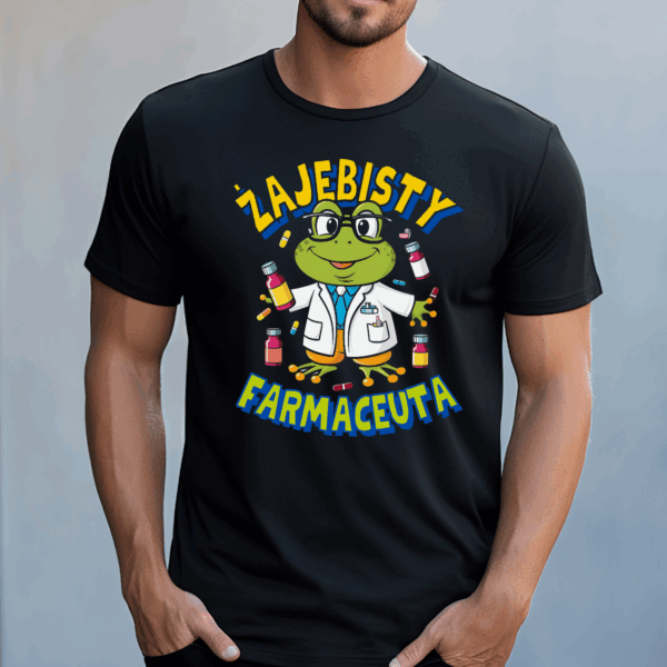 Koszulka męska Żajebisty farmaceuta czarna - obrazek 2