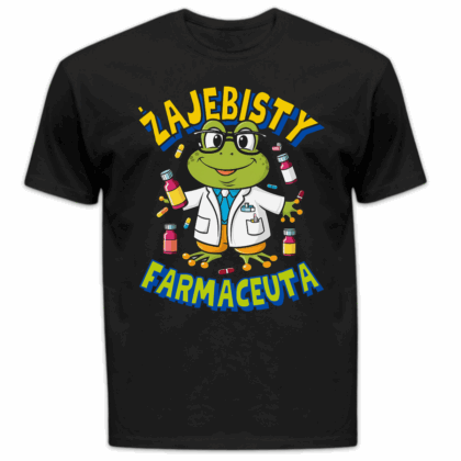 Koszulka męska Żajebisty farmaceuta czarna