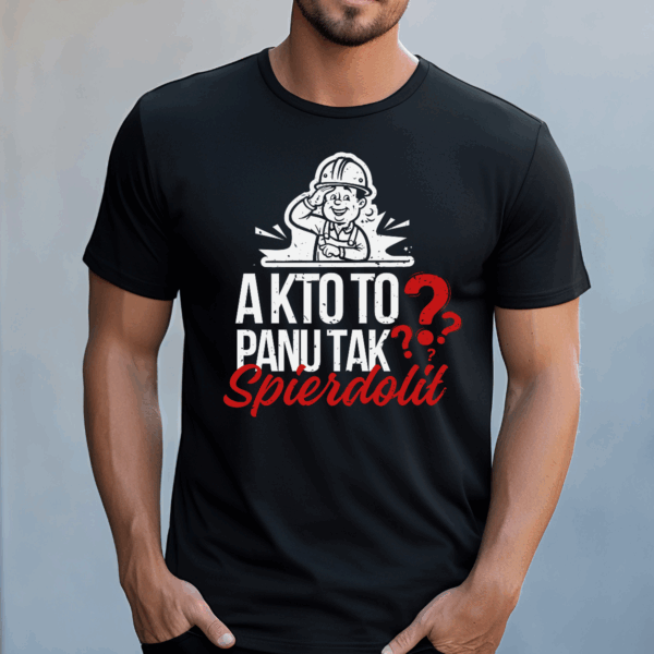Koszulka męska A kto to panu tak spierdolił czarna - obrazek 2