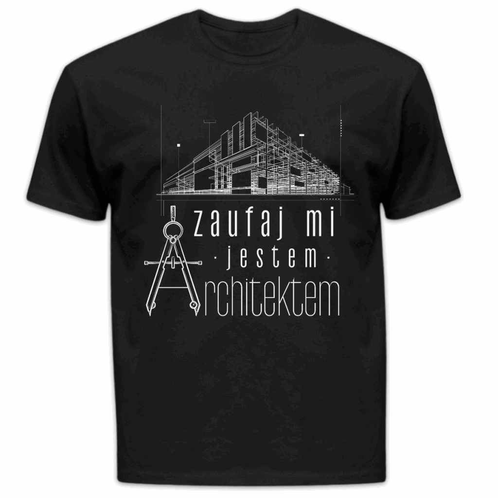 Koszulka męska Zaufaj mi jestem architektem czarna