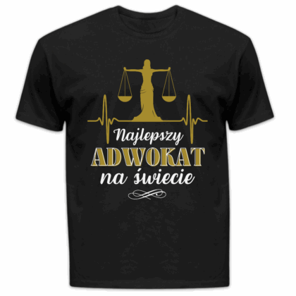 Koszulka męska Najlepszy adwokat na świecie czarna