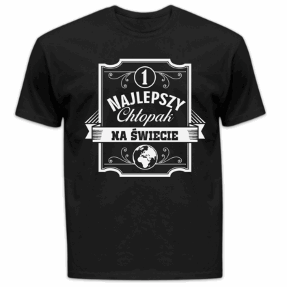 Koszulka męska Najlepszy chłopak na świecie czarna