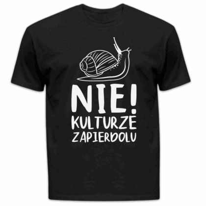 Koszulka męska Nie kulturze zapierdolu czarna