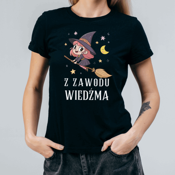 Koszulka damska Z zawodu wiedźma czarna - obrazek 2