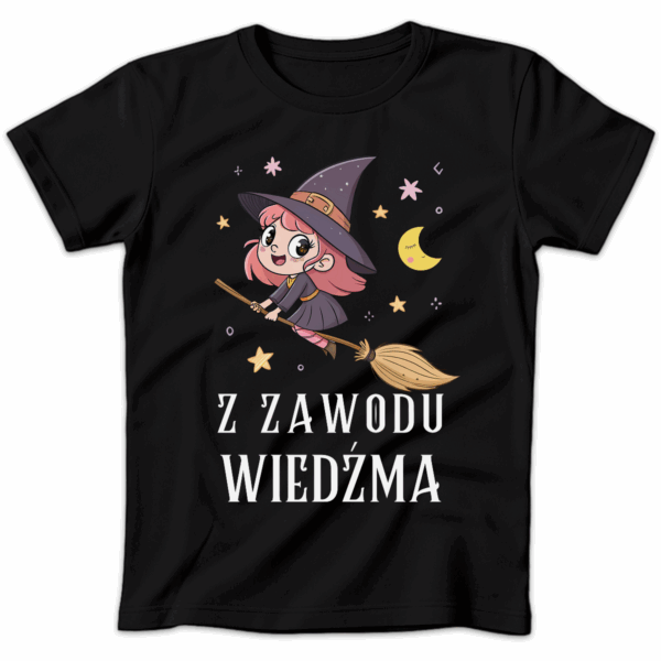 Koszulka damska Z zawodu wiedźma czarna