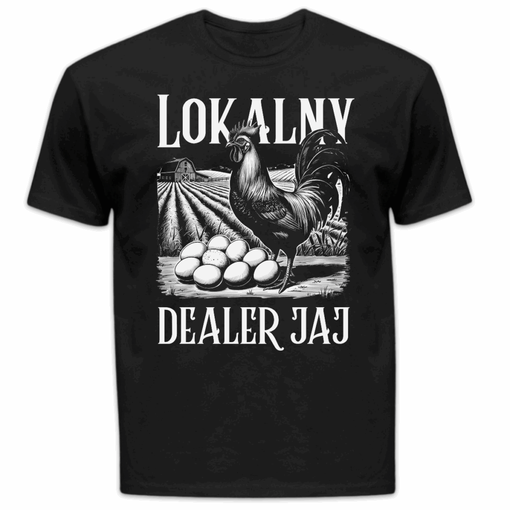 Koszulka męska Lokalny dealer jaj czarna