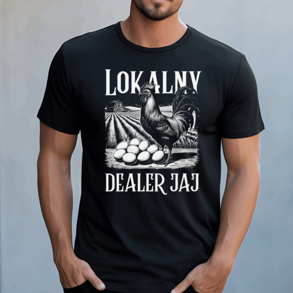 Koszulka męska Lokalny dealer jaj czarna - obrazek 2
