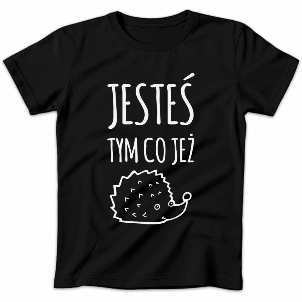 Koszulka damska Jesteś tym co jeż czarna