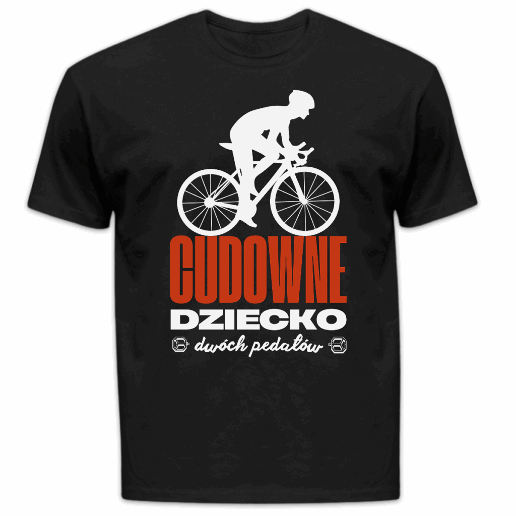 Koszulka męska Cudowne dziecko dwóch pedałów czarna