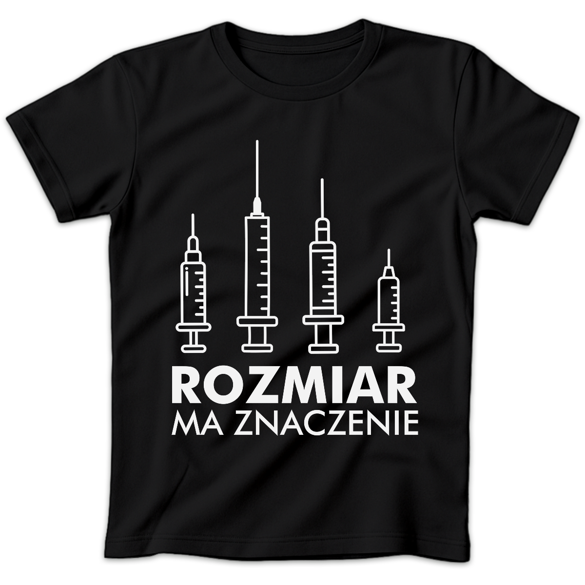 Koszulka damska Rozmiar ma znaczenie medyk czarna