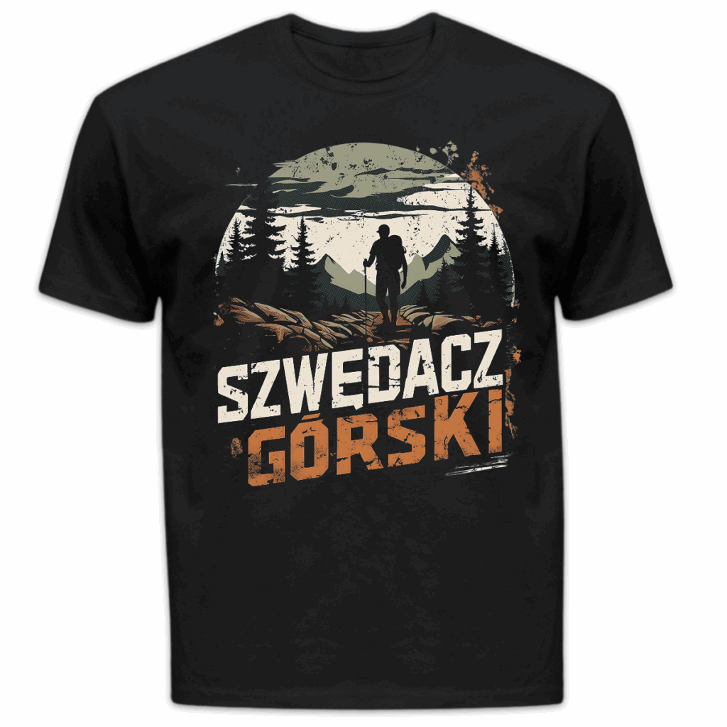 Koszulka męska Szwędacz górski czarna