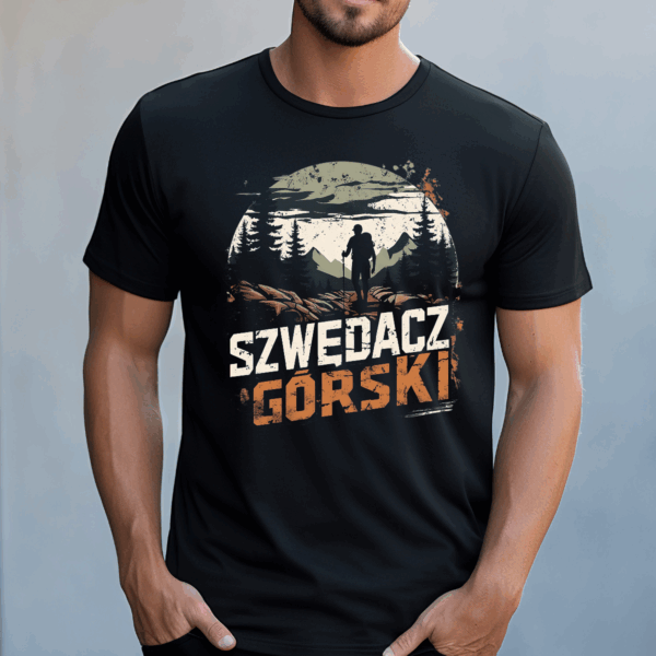 Koszulka męska Szwędacz górski czarna - obrazek 2