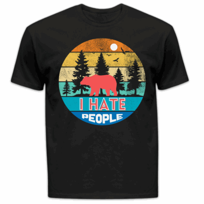 Koszulka męska I hate people czarna