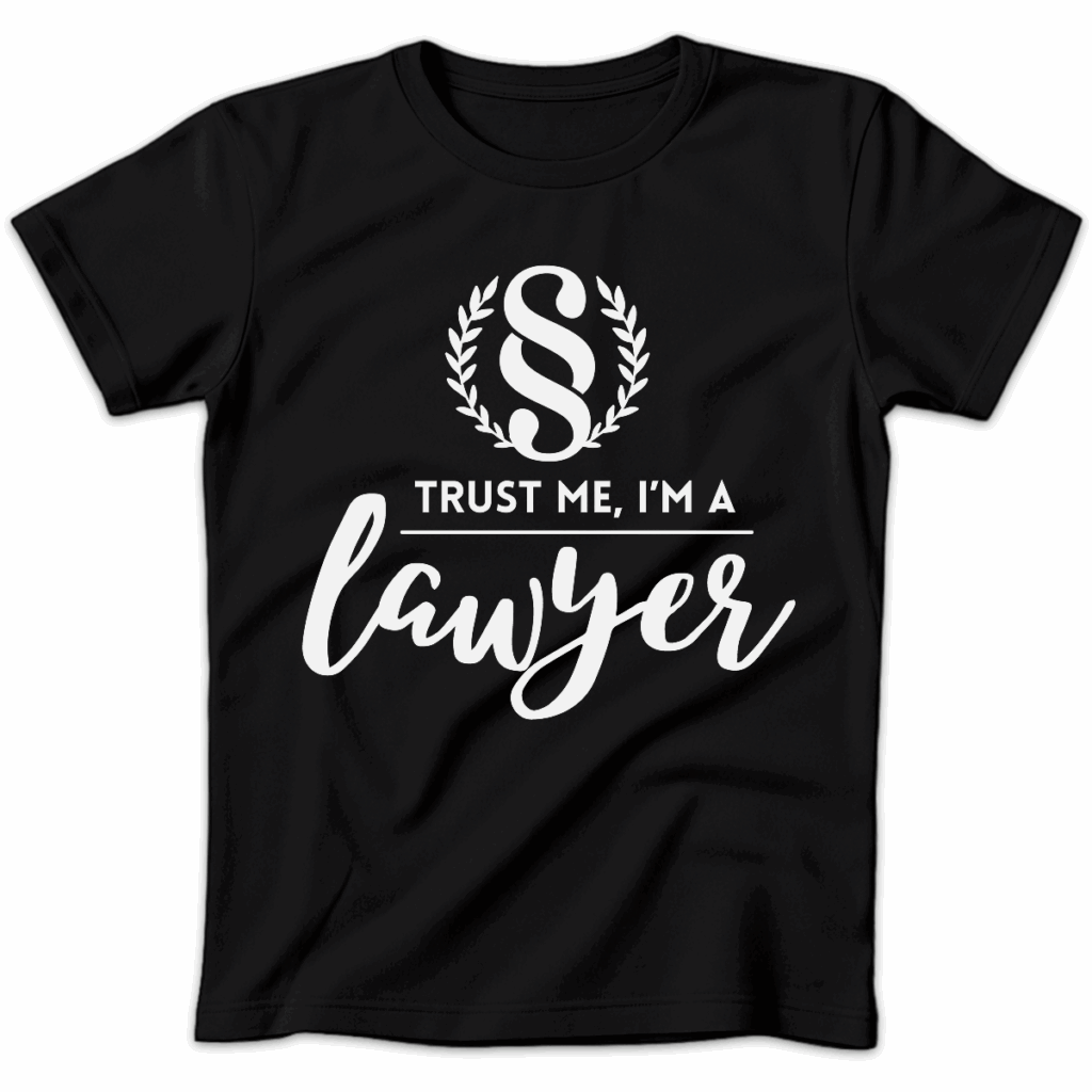 Koszulka damska Trust me im a lawyer czarna