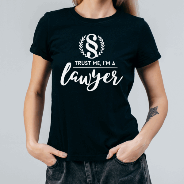 Koszulka damska Trust me im a lawyer czarna - obrazek 2
