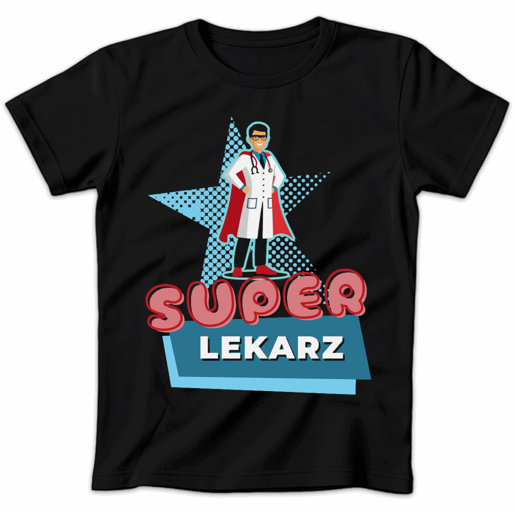 Koszulka damska Super lekarz czarna