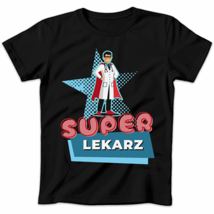 Koszulka damska Super lekarz czarna