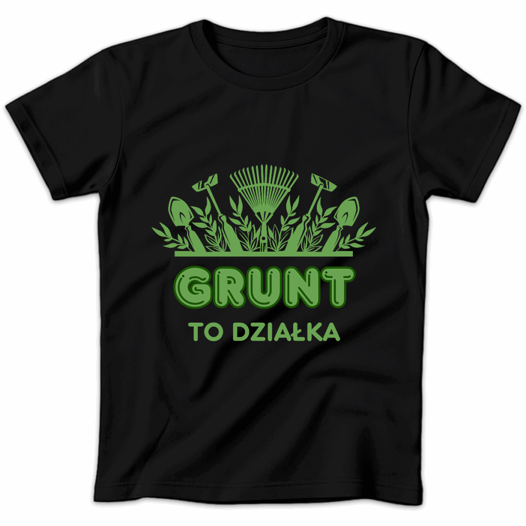 Koszulka damska Grunt to działka czarna