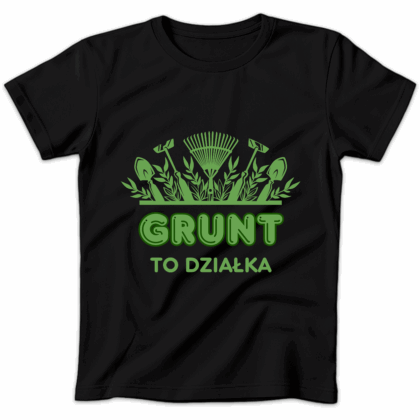 Koszulka damska Grunt to działka czarna
