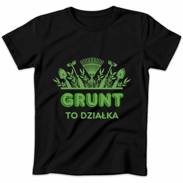 Koszulka damska Grunt to działka czarna