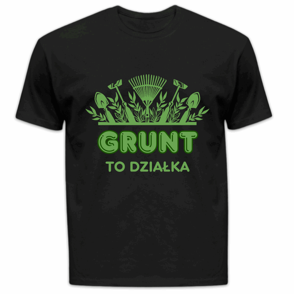 Koszulka męska Grunt to działka czarna