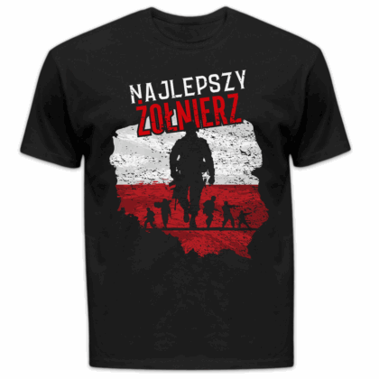 Koszulka męska Najlepszy żołnierz czarna