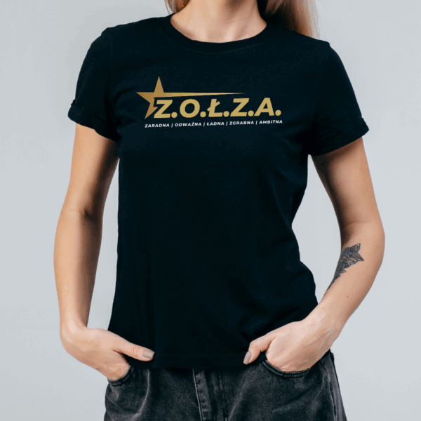 Koszulka damska Z.O.Ł.Z.A. czarna - obrazek 2