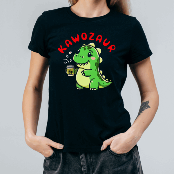 Koszulka damska Kawozaur czarna - obrazek 2